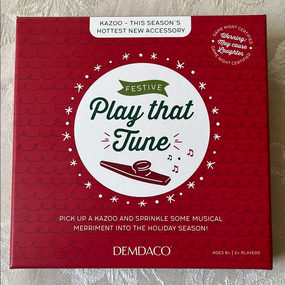 Demdaco Festive Play That Tune Activity Kazoo Game - Red and White